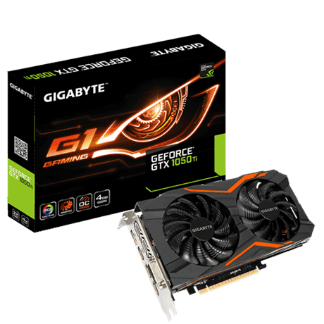 VGA GIGABYTE™ GeForce&#174; GTX 1050 Ti G1 Gaming 4GB GDDR5 128bit _ N105TG1-GAMING 4GD _618S